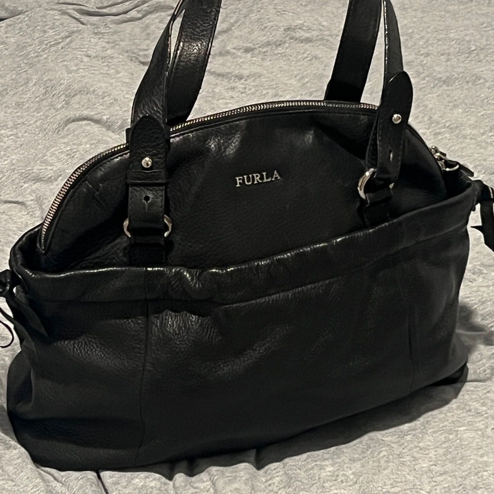 Furla Black Leather Tote - Picture 2 of 7